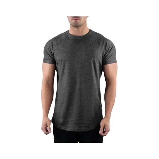 Imagem de Camiseta Muscular Masculina Slim Fit Manga Curta Fitness Academia Musculação Camiseta Nova Moda