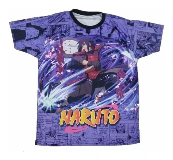 Imagem de Camiseta Naruto Madara Uchiha Blusa Adulto Unissex Anime Lu44t BM