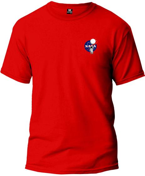 Imagem de Camiseta Nasa Astronauta Classic Adulto Camisa Manga Curta Premium 100% Algodão Fresquinha