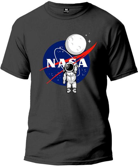 Imagem de Camiseta Nasa Astronauta Masculina Básica Fio 30.1 100% Algodão Manga Curta Premium