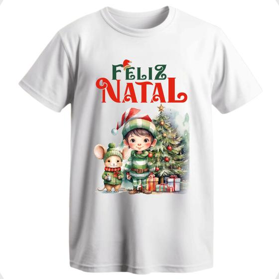 Imagem de Camiseta natal blusa feliz natal em familia camisa natalina
