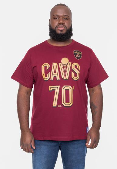 Imagem de Camiseta NBA Plus Size City Number Cleveland Cavaliers Bordô Rust