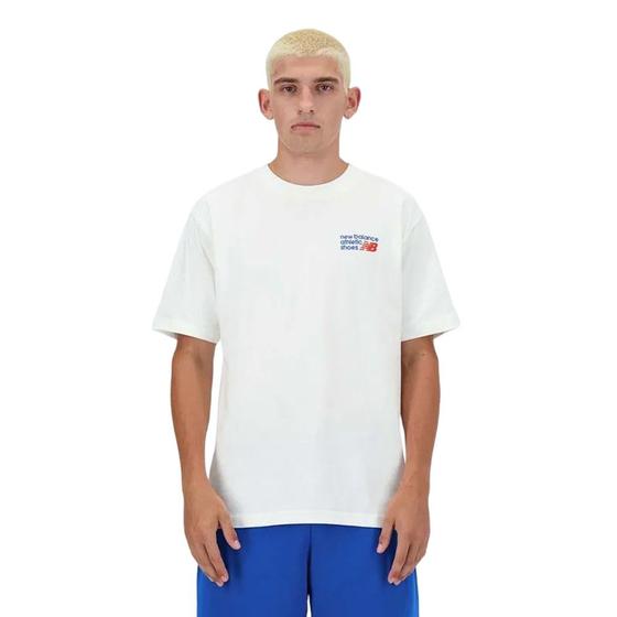 Imagem de Camiseta New Balance Premium Logo Off White Masculina