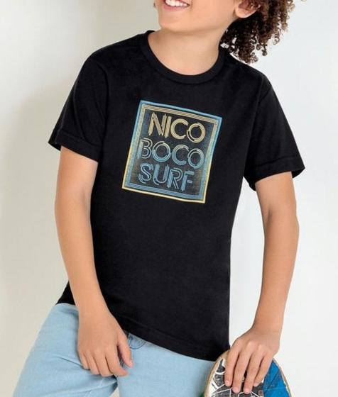 Imagem de Camiseta Nicoboco Infantil Masculina Cor Preto