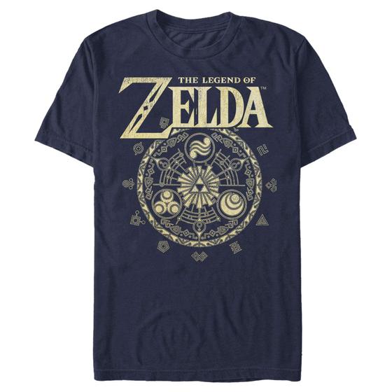 Imagem de Camiseta Nintendo Zelda Cir para homens azul marinho, tamanho M