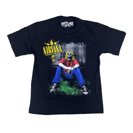 Imagem de Camiseta Nirvana Kurt Cobain Blusa Rock Grunge Adulto Mr331 RC