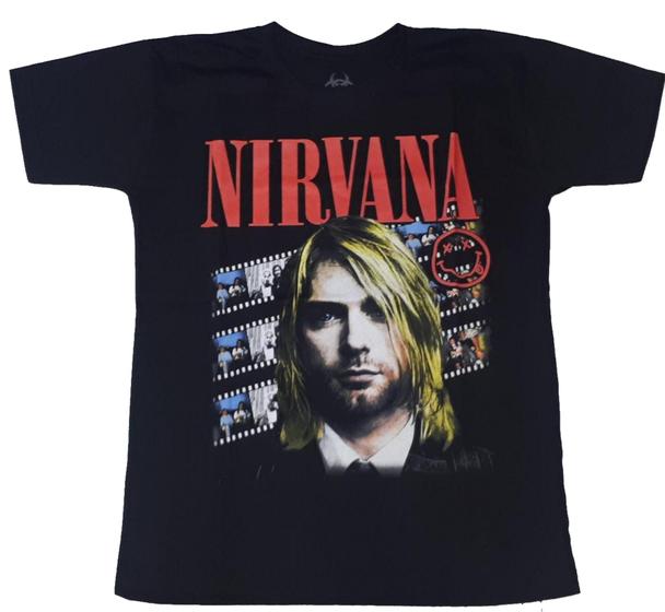 Imagem de Camiseta Nirvana Preta banda de rock grunge kurt cobain EPI006 BRC