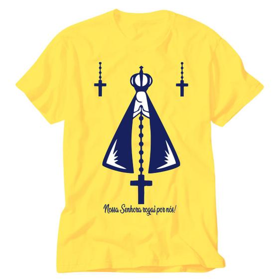 Imagem de Camiseta Nossa Senhora Aparecida amarela Romaria