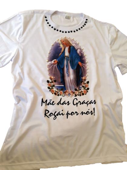 Imagem de Camiseta Nossa Senhora das Graças Bordada Tamanho M