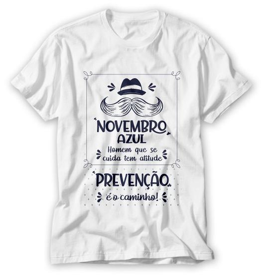 Imagem de Camiseta novembro azul prevenção é o caminho todos juntos