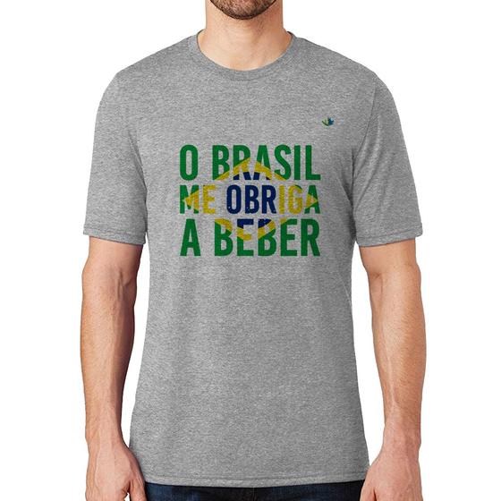 Imagem de Camiseta O Brasil me obriga a beber - Foca na Moda