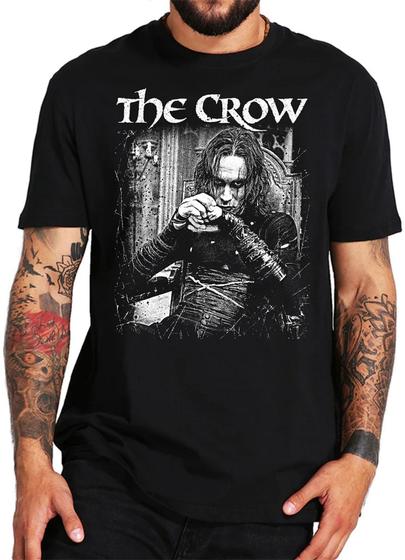 Imagem de Camiseta O Corvo The Crow filme manga curta 100% algodão cor preta