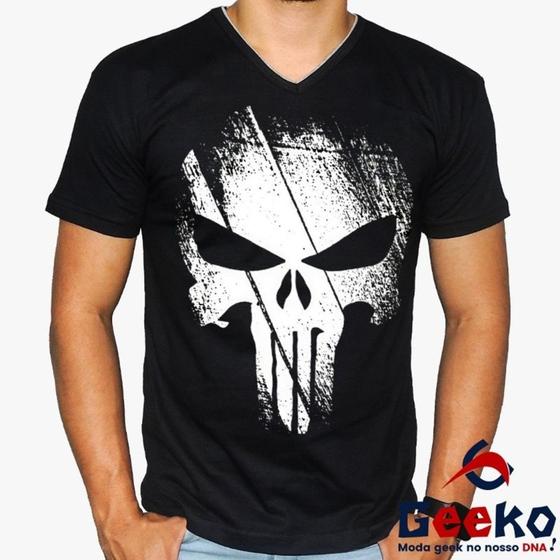 Imagem de Camiseta O Justiceiro 100% Algodão The Punisher Geeko