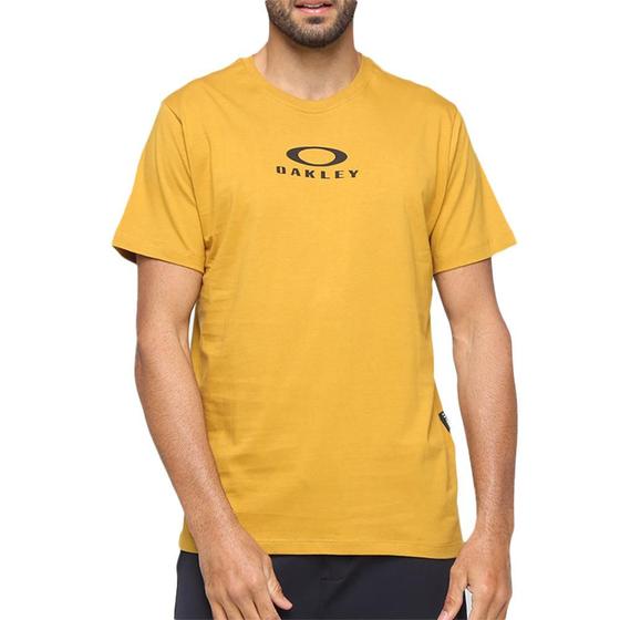 Camiseta Oakley Bark New Masculina WT23 Gold Menor preço em Camiseta Oakley Bark New Masculina WT23 Gold