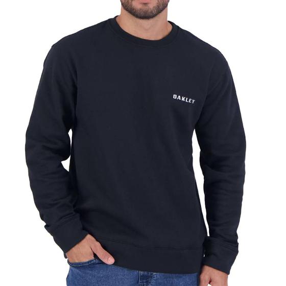 Camiseta Oakley Manga Longa Bark WT24 Masculina Blackout Camisa