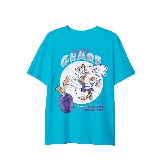 Imagem de Camiseta one piece luffy gear 5 gomu azul oceano g