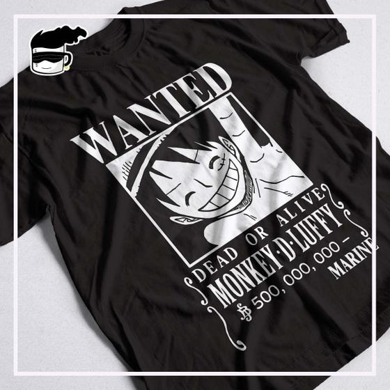 Imagem de Camiseta One Piece Luffy Wanted Camisa Anime