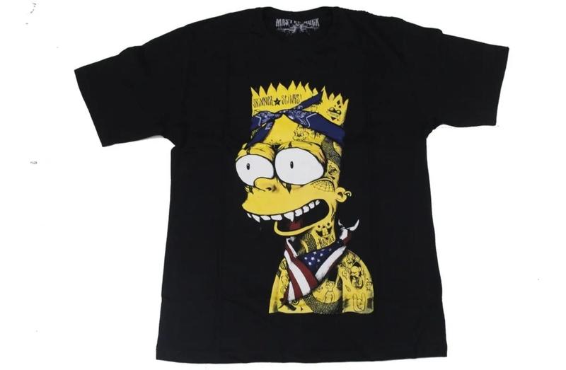 Imagem de Camiseta Os Simpsons Bart Tupac Blusa Adulto Mr1213 BM