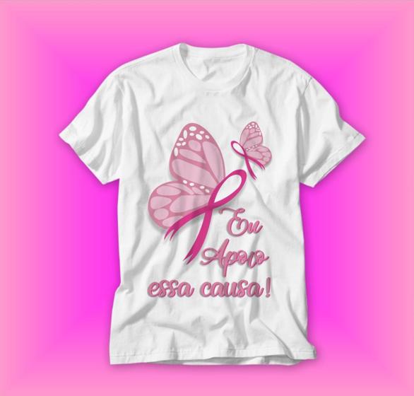 Imagem de Camiseta Outubro Rosa Feminina Blusa Camisa Personalizada