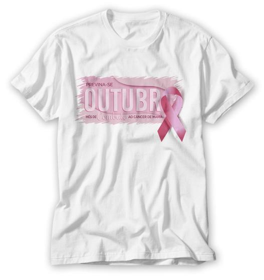 Imagem de Camiseta Outubro Rosa Previna-se Mês de combate ao Câncer