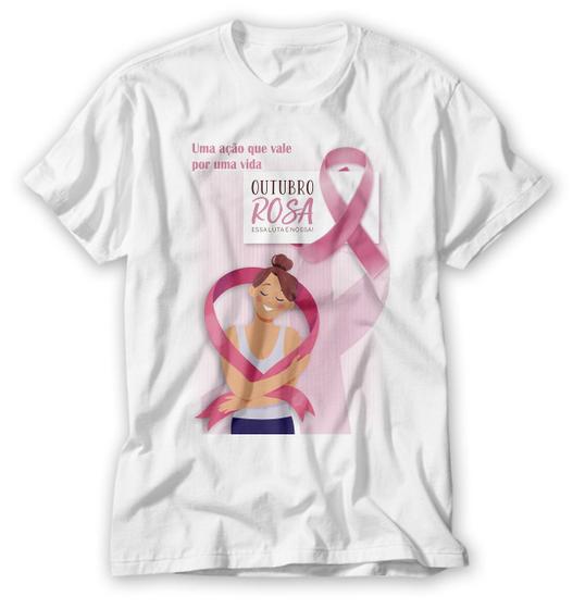 Imagem de Camiseta Outubro Rosa Uma Ação Que Vale Por Uma Vida