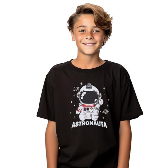 Imagem de Camiseta Over Roupa de Infantil Menino Roupa Criança Masculino Verão cor Preta