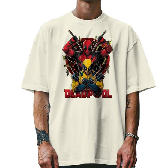 Imagem de Camiseta Oversize Streetwear Deadpool & Wolverine Top Bt016