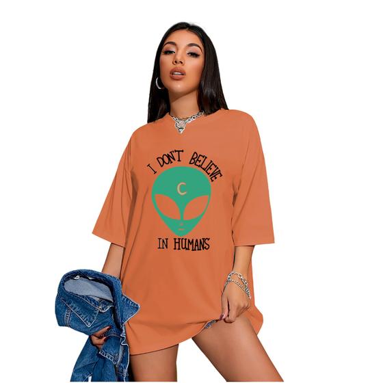 Imagem de Camiseta Oversized Feminina Et I don't Believe in Humans