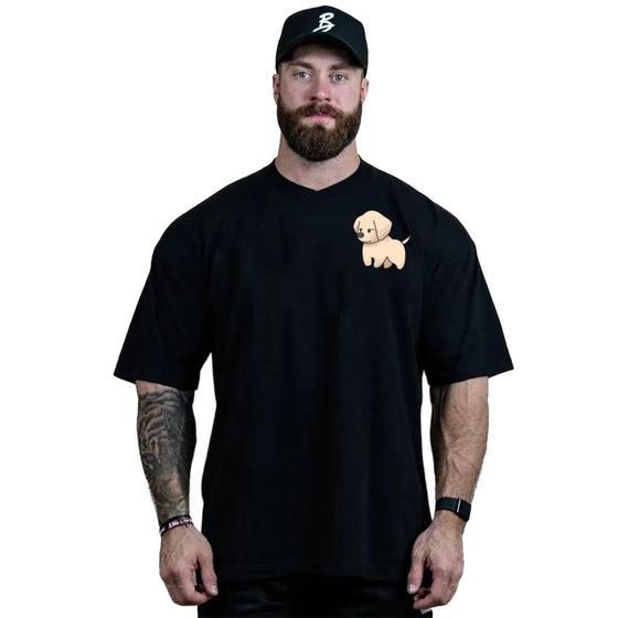 Imagem de Camiseta Oversized Masculina Estampa Personalizada Esclusiva Golden Cartoon Corte Largo Confortável Casual  