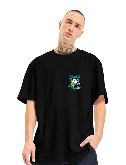 Imagem de Camiseta Oversized Masculina Geek Nerd Panda Bamboo