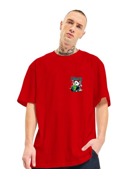 Imagem de Camiseta Oversized Masculina Geek Nerd Panda Bamboo