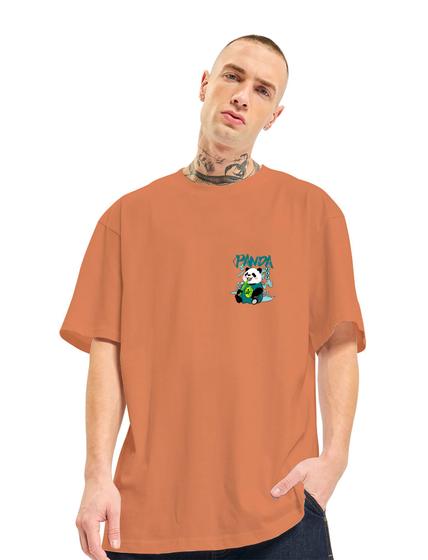 Imagem de Camiseta Oversized Masculina Geek Nerd Panda Bamboo