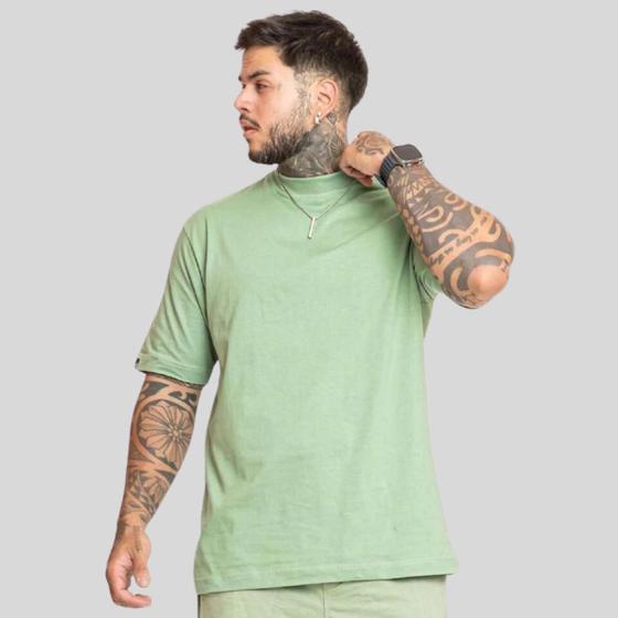 Imagem de Camiseta Oversized Masculina Lisa Larga Básica