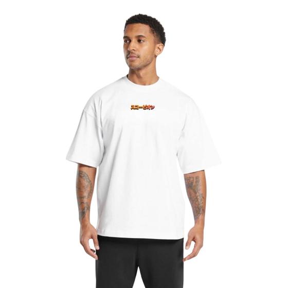 Imagem de Camiseta Oversized Masculina Streetwear de Algodão com Gola Redonda, Perfeita para Academia e Esportes