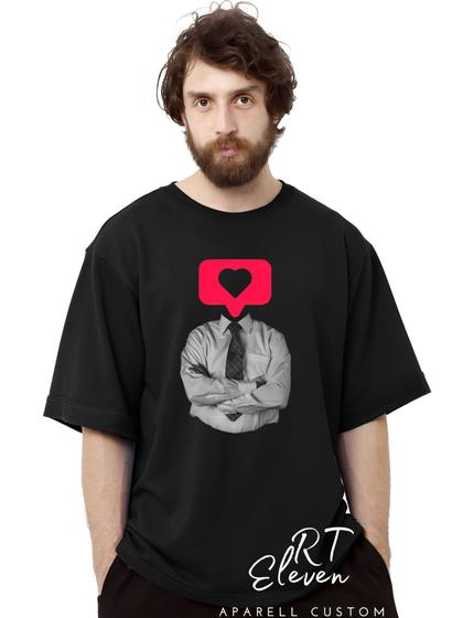 Imagem de Camiseta Oversized Personalizada Estampada Masculina Algodão Estampada Gola Careca Ref 21