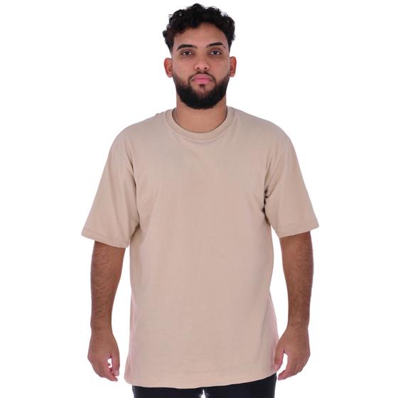 Imagem de Camiseta Oversized Plus Size Masculina 100% Algodão tAMANHO GRANDE G1 ATÉ G7
