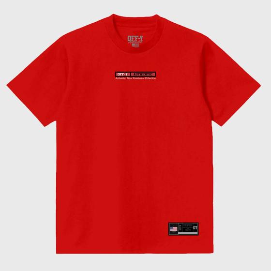 Imagem de Camiseta Oversized Streetwear Off-Y Authentic Collection Red