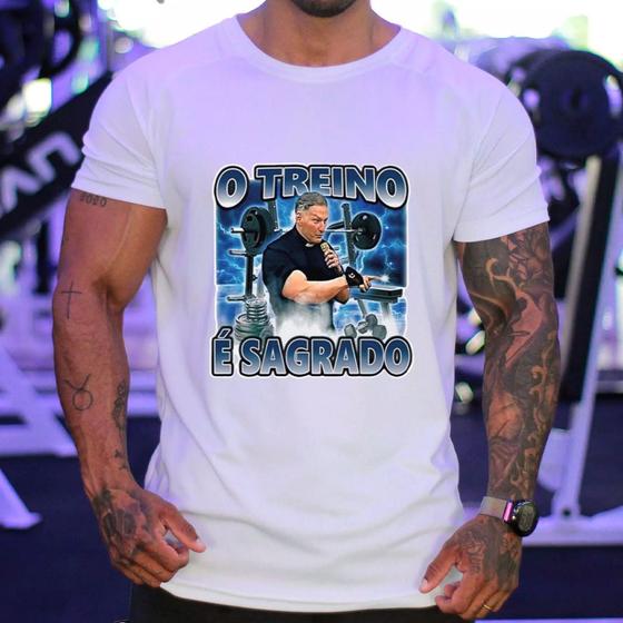 Imagem de Camiseta Padre Marcelo Rossi Maromba Academia O Treino é Sagrado