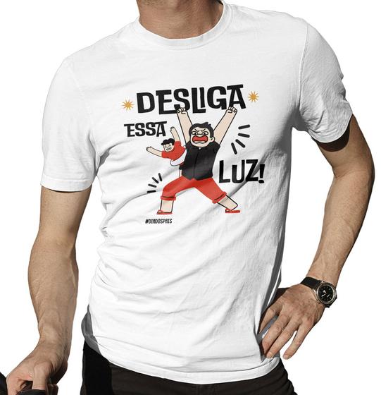 Imagem de Camiseta Pai Desliga a Luz Dia Dos Pais Estampada Algodão