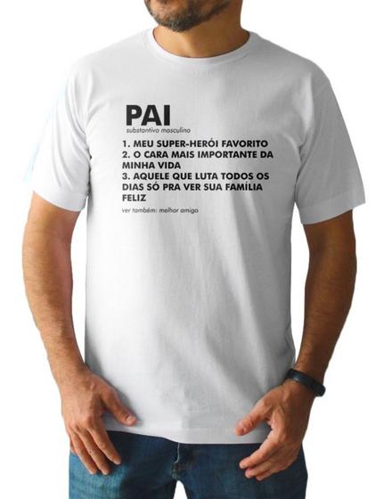 Imagem de Camiseta Pai Dicionário Meu Herói Melhor Amigo Frase