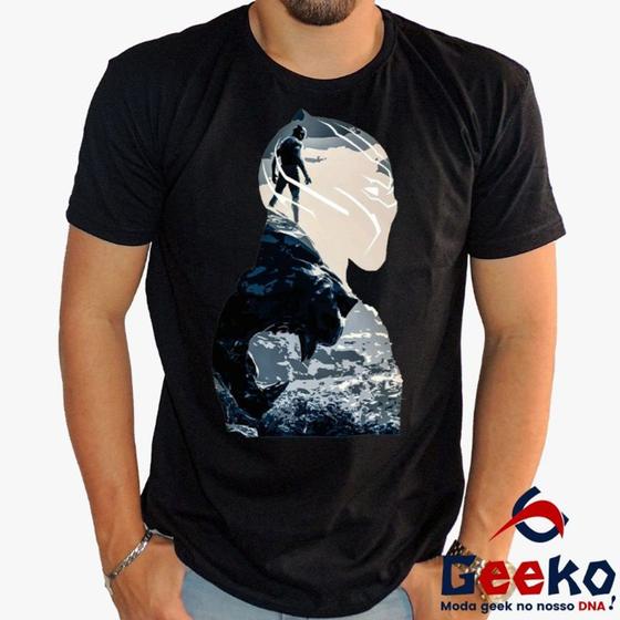 Imagem de Camiseta Pantera Negra 100% Algodão Wakanda Forever Black Panther Geeko