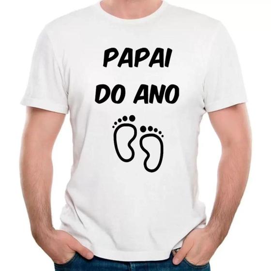 Imagem de Camiseta papai do ano pezinhos camisa dia dos pais presente