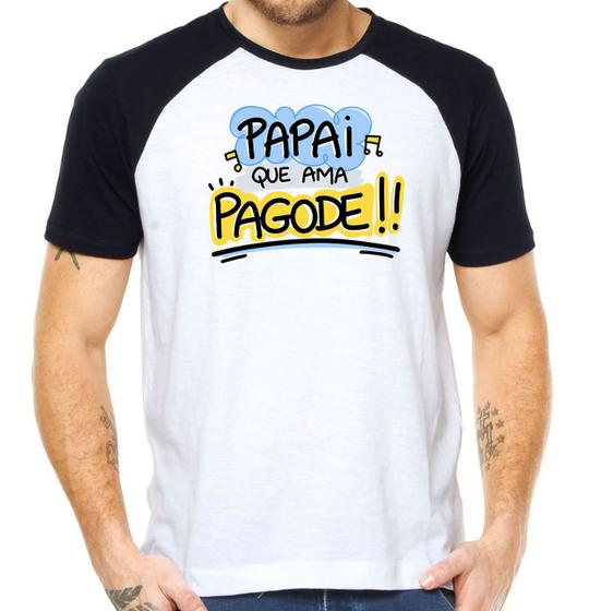 Imagem de Camiseta papai que ama pagode samba musica dia dos pais
