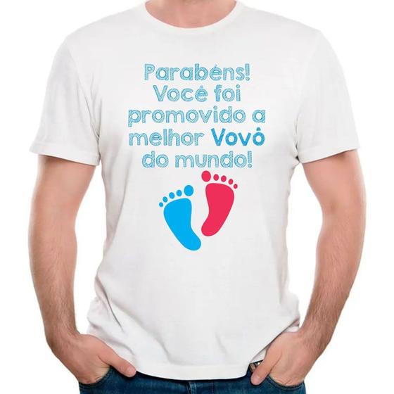 Imagem de Camiseta parabéns você foi promovido a melhor vovô domundo