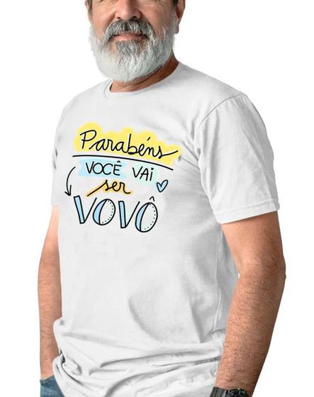 Imagem de Camiseta parabéns voce vai ser vovô promovido a vovô