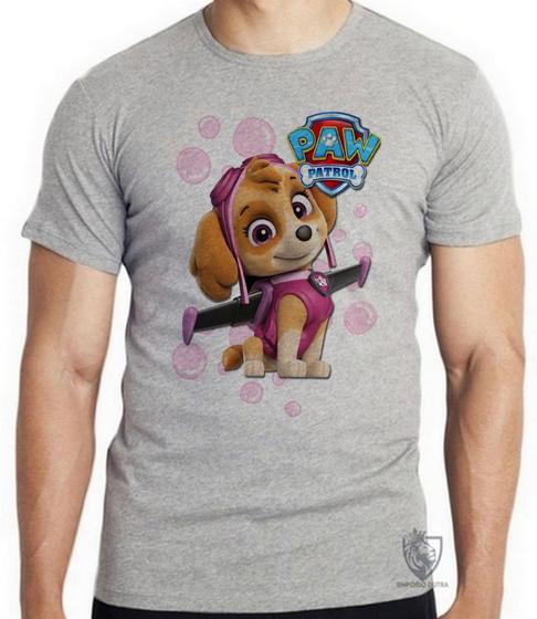 Imagem de Camiseta Patrulha Canina Skie tamanho P Blusa criança infantil juvenil adulto camisa todos tamanhos