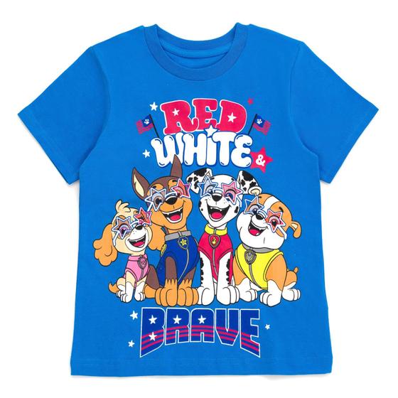 Imagem de Camiseta Paw Patrol 4 de Julho - Skye, Chase e Marshall - Tamanho 5T