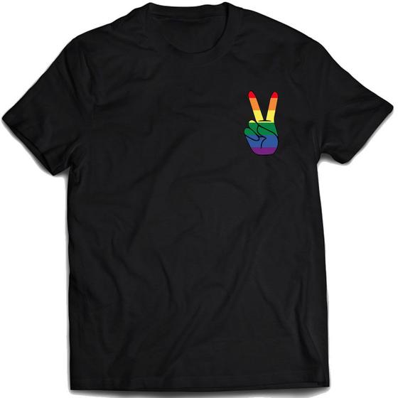 Imagem de Camiseta Paz LGBTQIA+ Camisa love lgbt peace