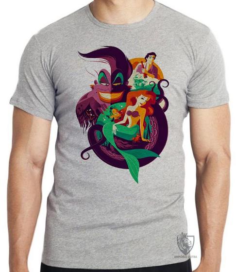 Imagem de Camiseta Pequena Sereia  Blusa criança infantil juvenil adulto camisa tamanhos