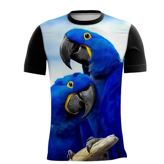 Imagem de Camiseta Personalizada Arara Azul Tropical Natureza 3